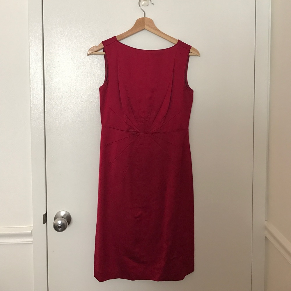 Silky Red Christmas Party Dress from Banana Republic